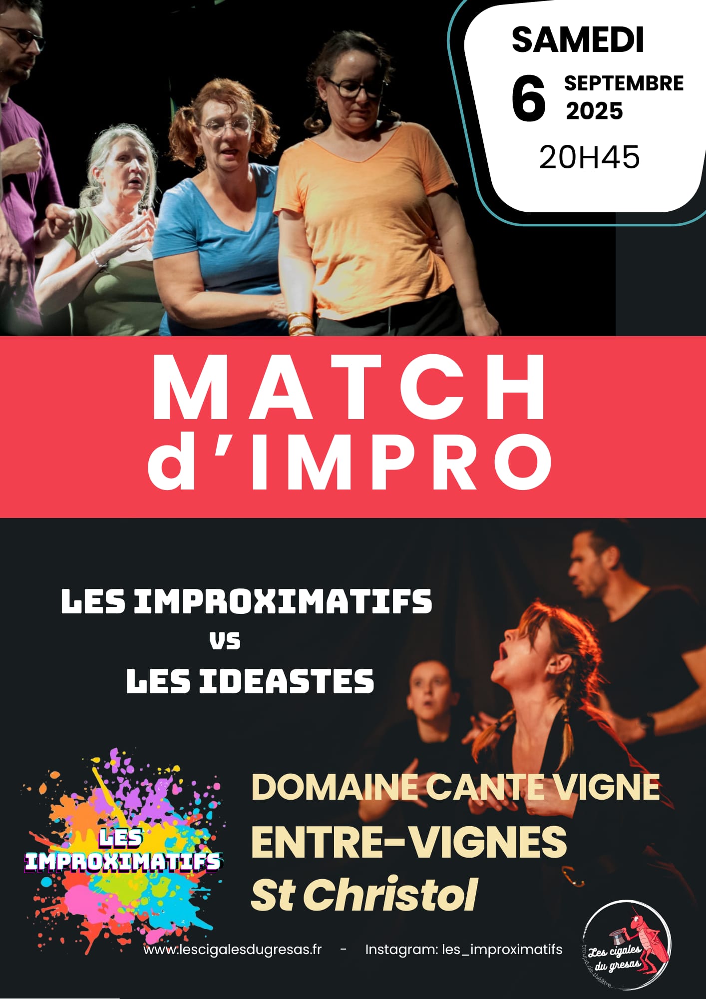 match d'impro Ideastes vs Improximatifs
